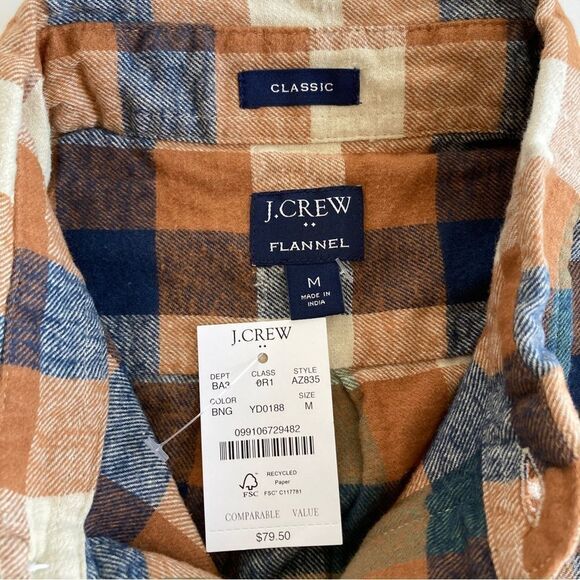J. Crew Gingham Flannel LS Shirt - Picture 4 of 8